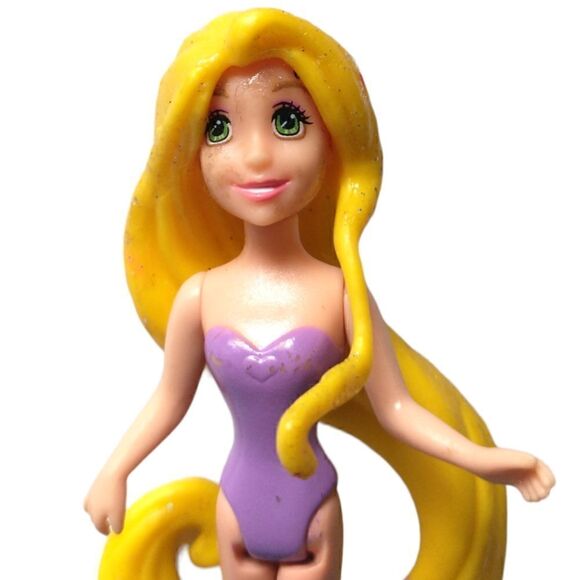 Magiclip Polly Pocket Tangled Rapunzel Doll Only Disney Princess Magic Clip Nude - Picture 7 of 16